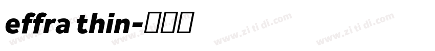effra thin字体转换